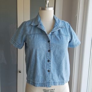Vintage Denim Short Sleeve Top